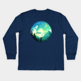 Aquamarine Kids Long Sleeve T-Shirt